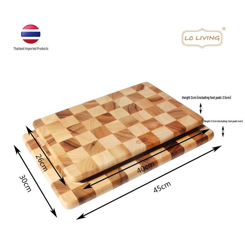 LC LIVING Acacia Wood Checkerboard Cutting Board