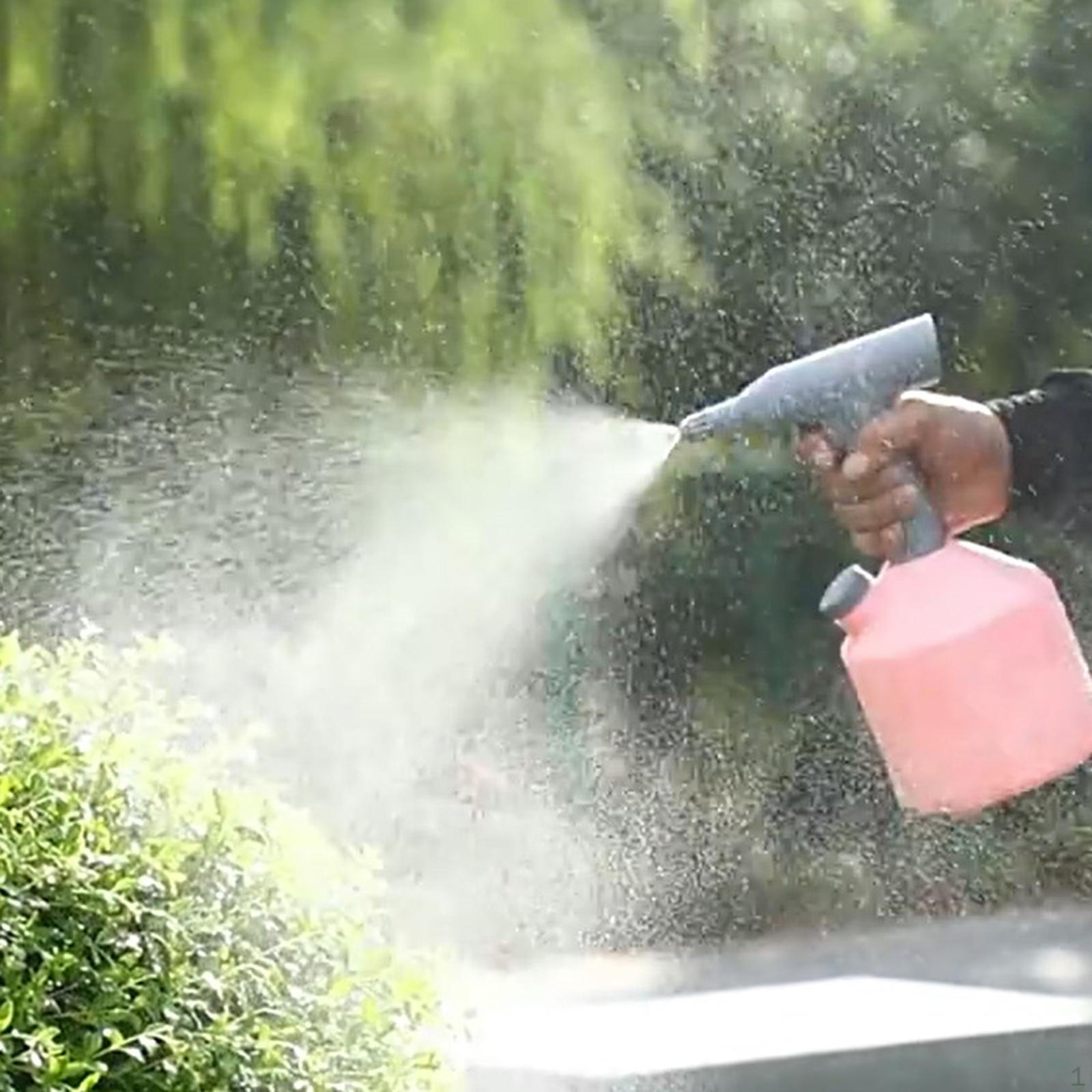 Electric , Water Bottle, Handheld Watering Can for Indoor/Outdoor Flowers, Household Cleaning, 1L pink