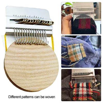 Kreatywna maszyna do zaplatania i cerowania DIY Ręczne dzierganie Drewniana Szybka Typ Weve Tkactwo Cerowanie Narzędzia do szycia Dzierganie Małe krosno