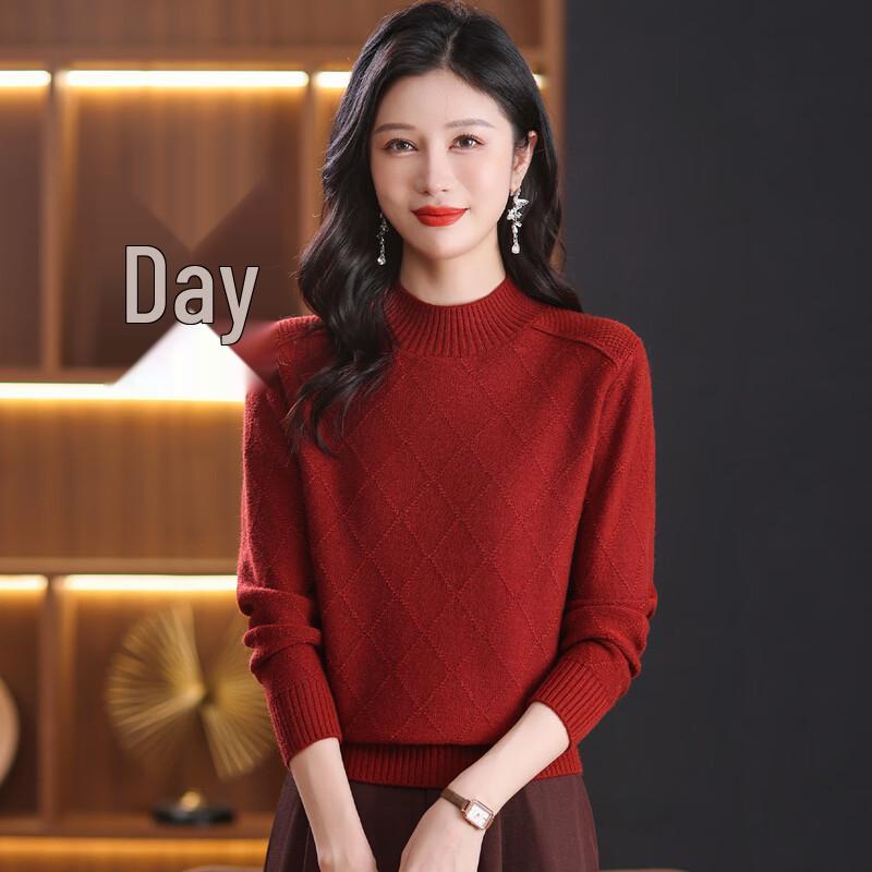 Snowflying Women s Half High-Neck Pullover Sweater M