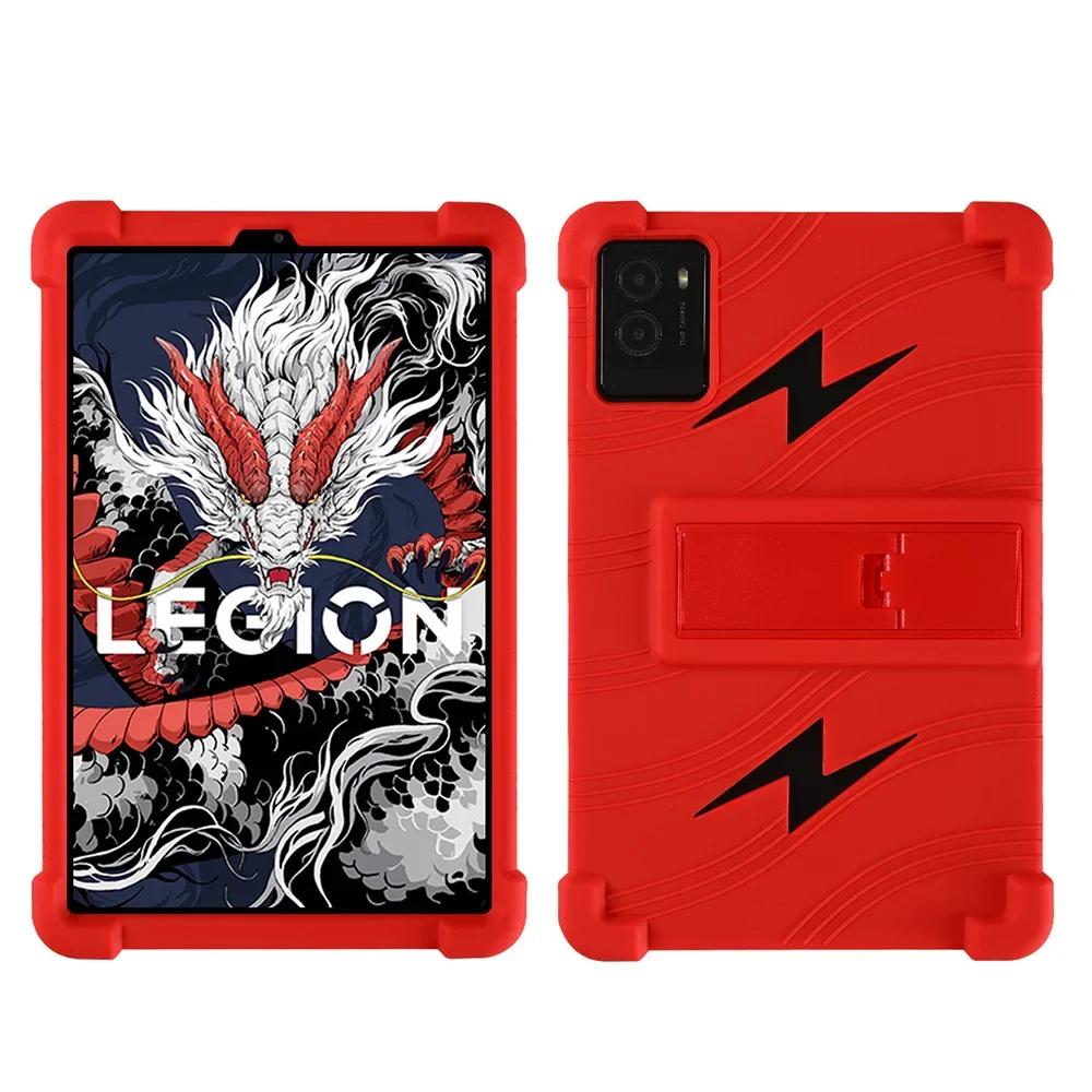 Pour Lenovo Legion Y700 Tablette de Jeu Housse Antichoc Y700 3ème Génération 8.8 pouces TB321FU Silicone Souple Support Coque de Protection Legion Y700 2025 rouge