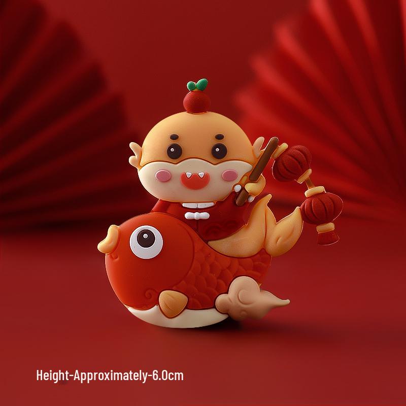 New Year Muffin & Cupcake Decoration Ornament with Transparent Packaging Box