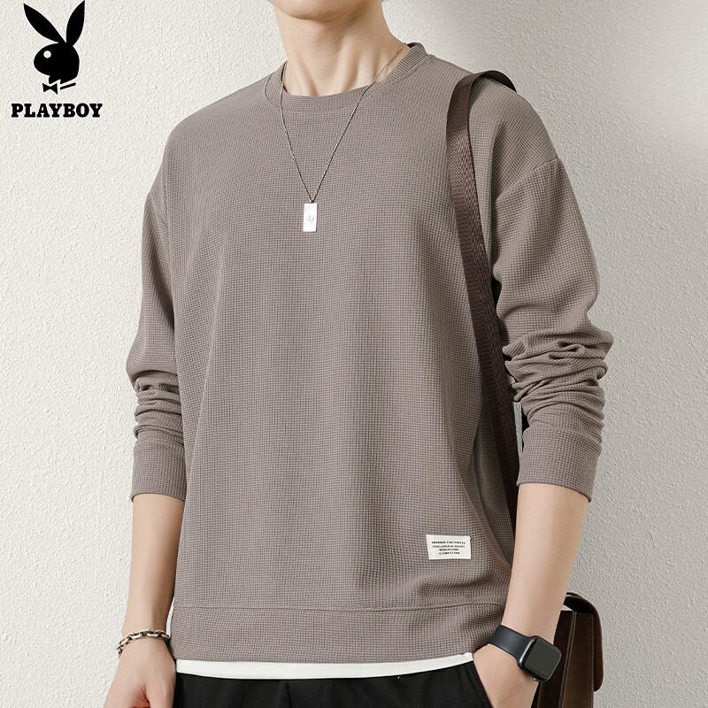 PLAYBOY Men s Waffle Knit Pullover Top XL