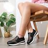 Fashion 2025 Spring Slope Heel One-pedal Sports Single Shoes Women's Flats Thick-soled Breathable Mesh Casual Shoes Large Size Sneakers