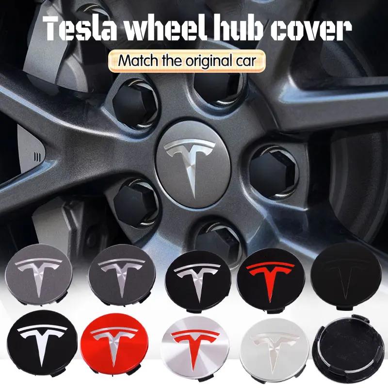 4 Stück für Tesla Model 3 Model Y Abzeichenabdeckungen Radkappen 4 Stück 56mm Radnabendeckel für Tesla Model Y X S 2023 Auto Zubehör Stil