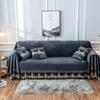 Winter Sofa Protector 1/2/3/4 Seater Plush Couch Cover Vintage Lace Sofa Slipcover Velvet Sofa Cover Stain-Proof Furniture Protector Pet Kids