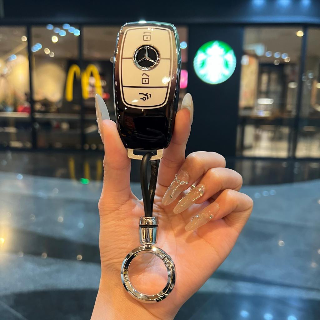 ULA5   Fashion TPU Car Key Case Cover Shell For Mercedes Benz A C E S G Class GLC CLE CLA GLB GLS W177 W205 W213 W222 X167 AMG Keychain