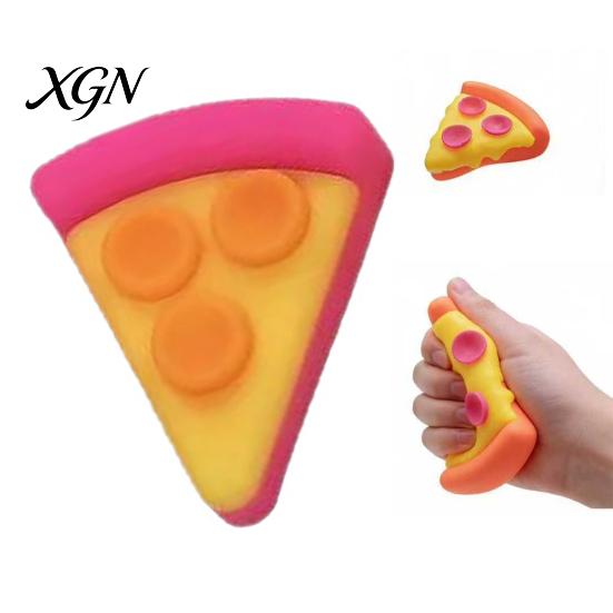 Pizza Piece Fidget Toy Cheese Squeeze Stress Relief Mini Sensory Kids Home Office Worker Soft Stretchy Simulation Food