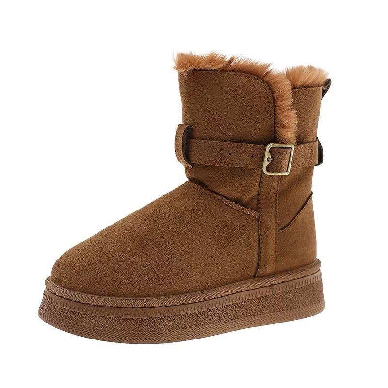 Cizme de zăpadă rezistente la frig pentru femei, noi de iarnă, super la modă, cu catifea groasă, călduroase, versatile, pantofi de bumbac pentru femei