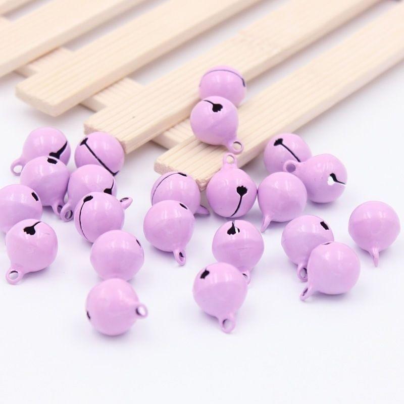 1.4CM Candy Color Enamel Small Bell Keychain Pendant for Pet Collars