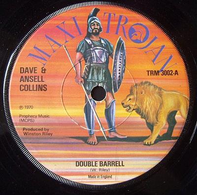 7inch Record DAVE & ANSEL COLLINS - Double Barrell TRM3002 Trojan Records, 1976 UK Reggae, Ska & Dub Used