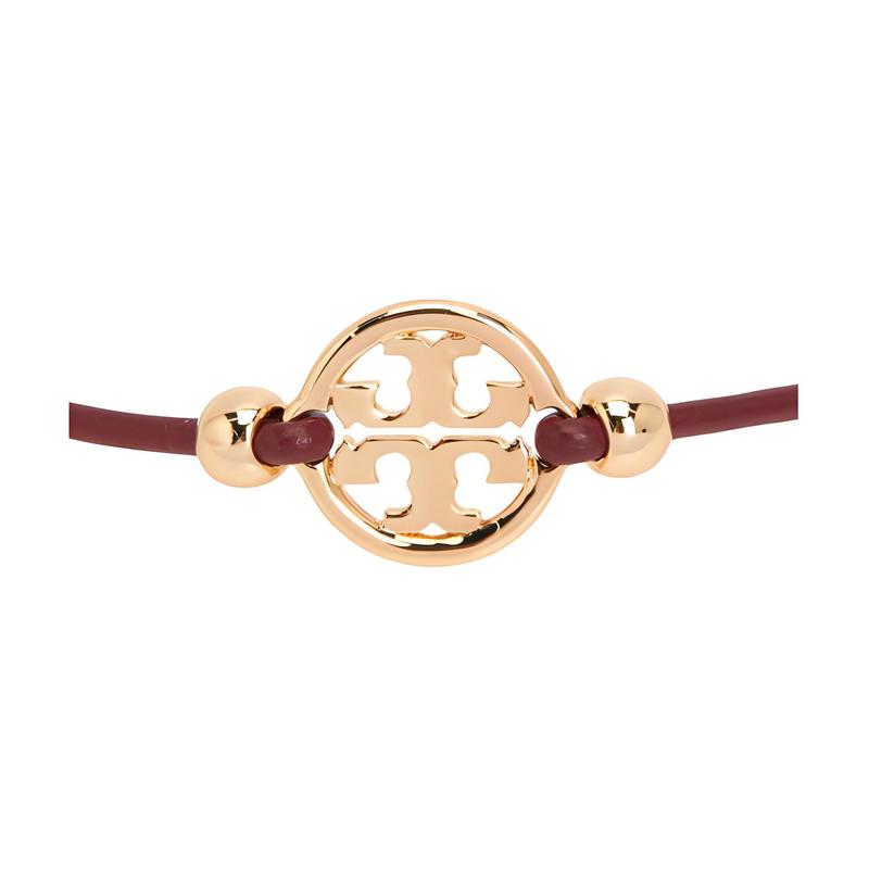 TORY BURCH Circular pattern hollow decoration brass bracelet women's red 144706-600-reddish brown F