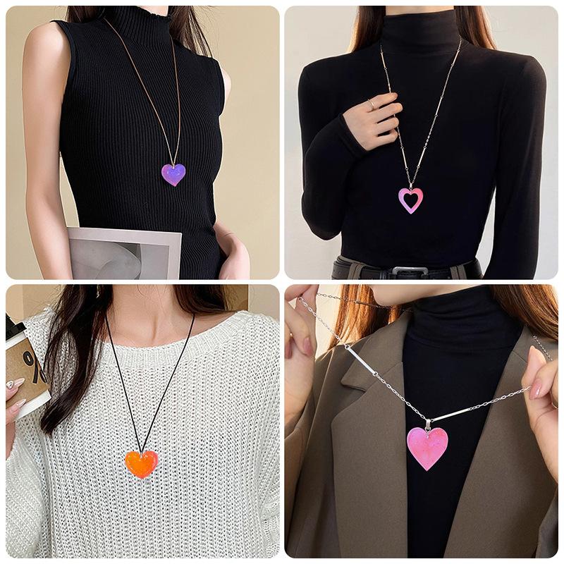 Heart Shape Earring Pendant Silicone Mold Diy Love Series Keychain Epoxy Resin Mold Valentine'S Day Jewelry Making Accessories