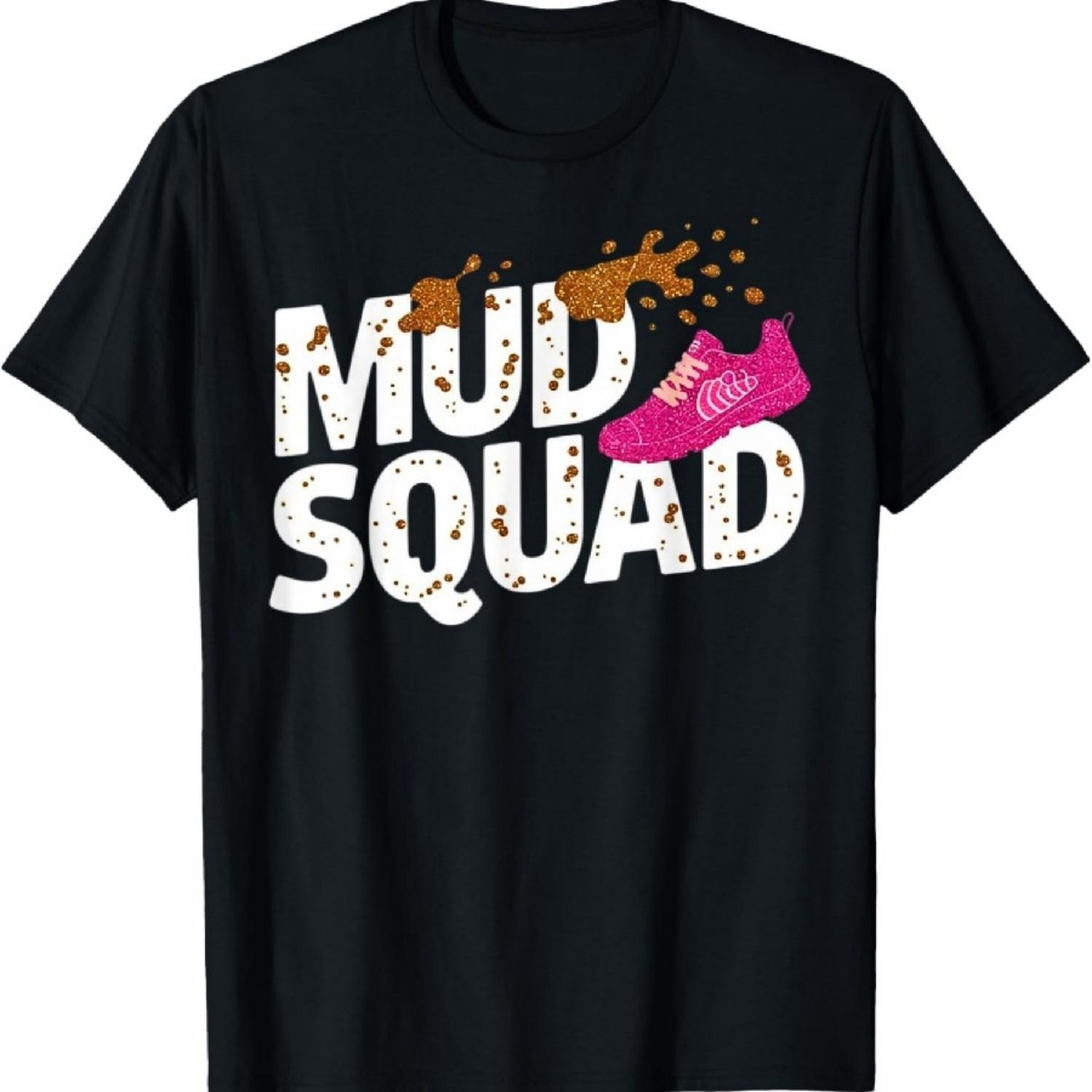 Women Mud Run Squad Girls Muddy Mudding Running Team ATV T-Shirt XXXXXL чёрный