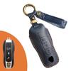 For Porsche Luxury Leather Car Key Cover Macan 718 Cayenne Paramera 911 958 Taycan Car Key Fob Key Outer Ring