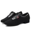 Men Oxford Cloth Standard Dance Ballroom Cloth Straight Outsole Practice Competition Modern Dancing Sport Shoes Sneakers