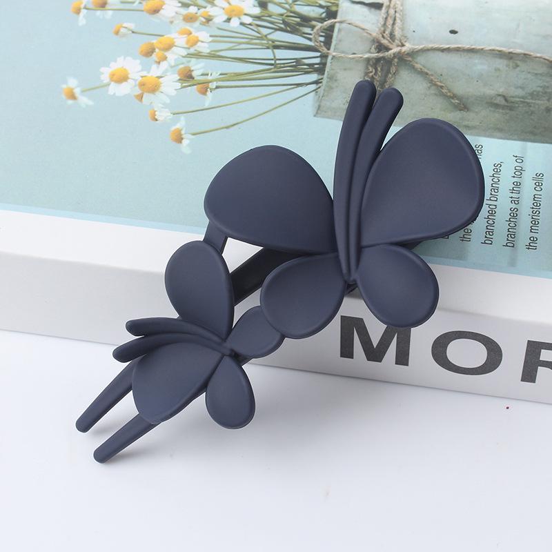 Frosted Double Butterfly Duckbill Hair Clip for Elegant Updo