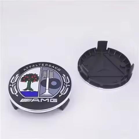 4PCS 75mm Metal Emblem Car Wheel Center Hub Cap Cover Badge For Mercedes Benz AMG GLK GLE GLC W203 W206 W220 W205 W211 W212 201