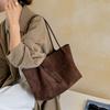 Feel Lazy Wind One Shoulder Handbag Women's 2026 New Large Capacity Commuter Simple Versatile Tote Big Bag