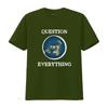 Streetwear Flat Earth Map Question Everything Slogan Print Casual T Shirt vintage Unisex designer clothes fashion Soft