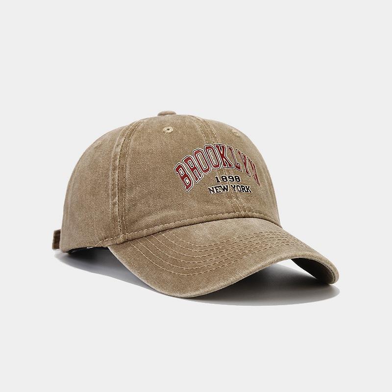 New letter embroidery washed old retro soft top baseball cap outdoor sports travel cap