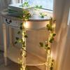 Flower Green Leaf String Lights Artificial Vine Fairy Lights Battery Powered Garland Light For Weeding Home Decor