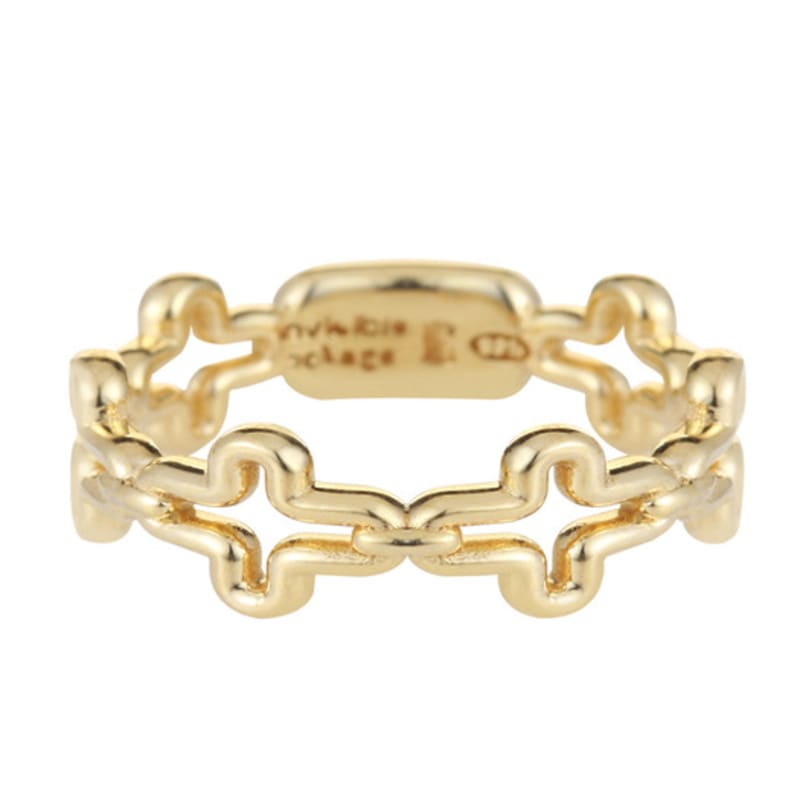 Invisible Collage HUG PATTERN RING_GOLD