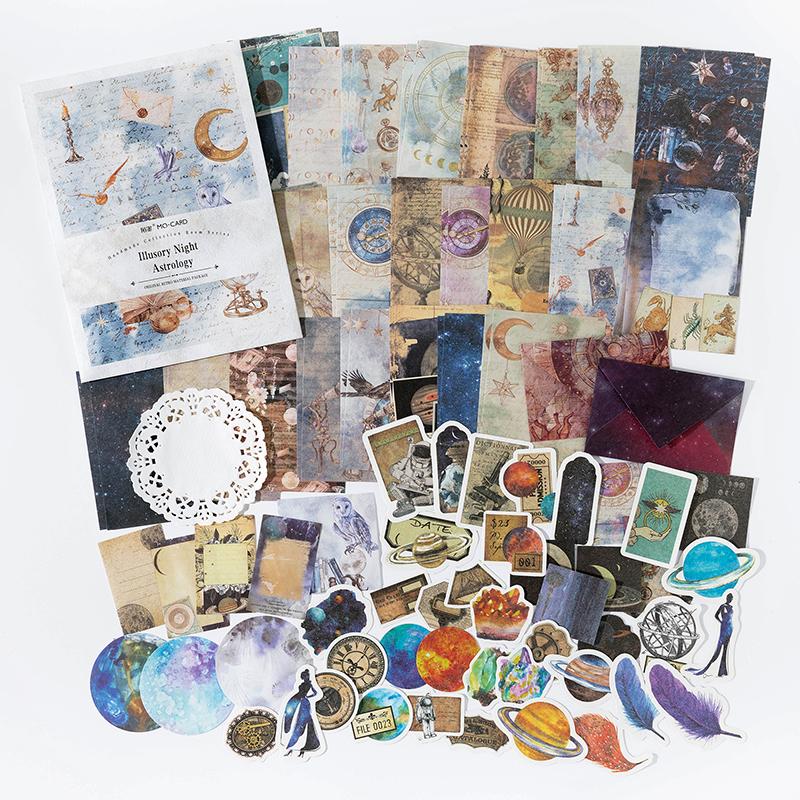

100pcs Vintage Scrapbooking Stickers Material Paper Combo Kit DIY Collage Junk Journal Decor Diary Materials Aesthetics Stickers
