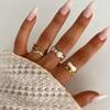 Elegant Finger Rings Party Accessories Geometric Weddings Rings Stainless Steel Texture Suitable for Fashion Casual Look