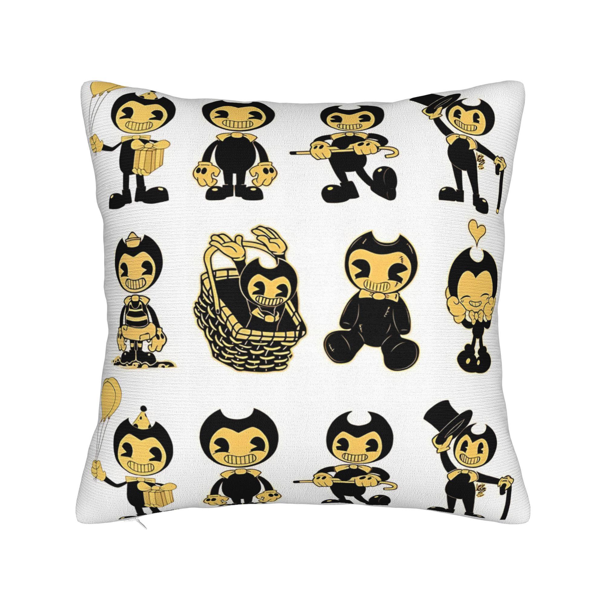 Bendy and the Dark Revival Квадратные Наволочки Полиэстер Комната Надежда Чехол для Подушки Забавный Декоративный Чехол для Подушки 40*40 12x12Inch