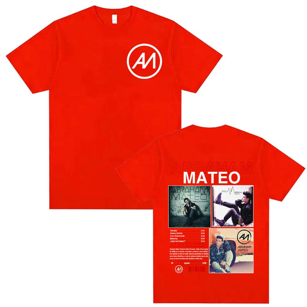 Rapper Abraham Mateo Album Merch Tshirts Unisex Women Oversized Vintage Hip Hop Pop Music T Shirt Male Comfort 100 Cotton Tshirt