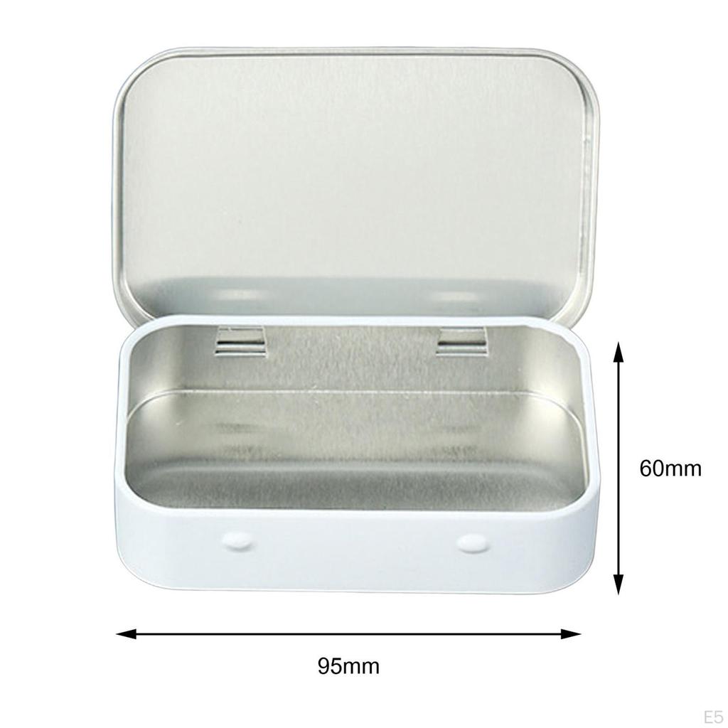 Card Storage Box Multifunction Accessories Portable Iron Rectangular Organizer Container Durable