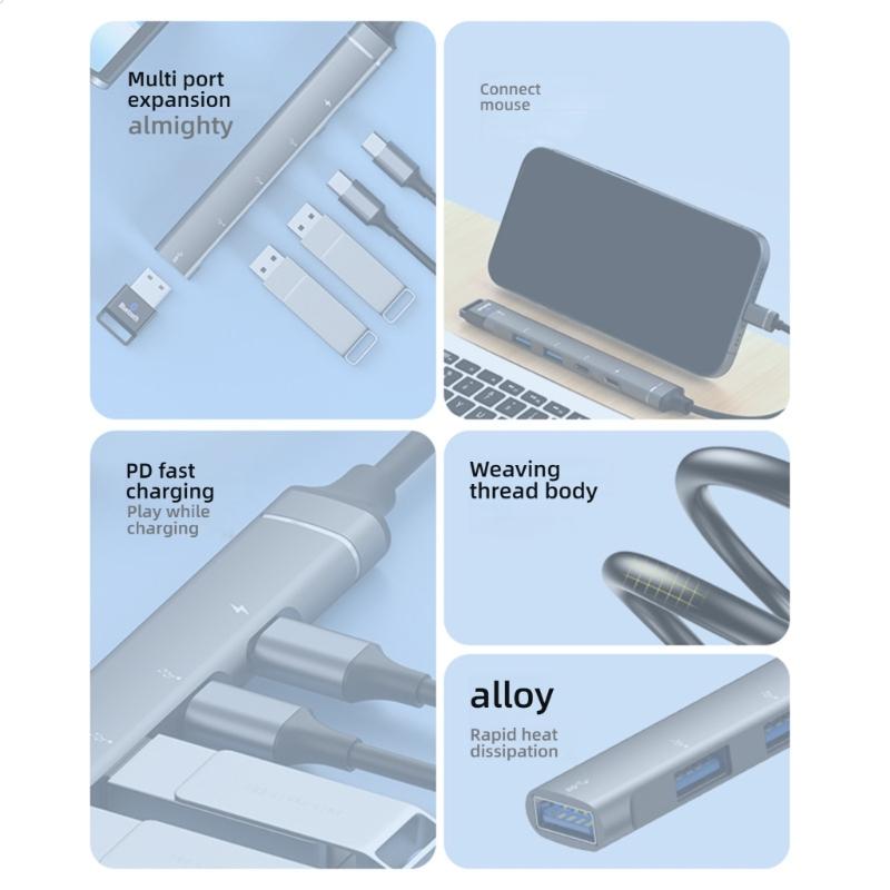 Fast Speed USB C Adapters PD Fast Charging Multiports OTG Data Transfer For Devices