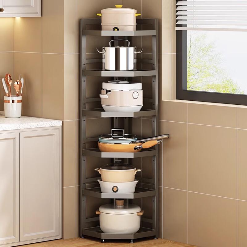 

Yunshuang 6-Tier Kitchen Corner Pot & Pan Rack with Adjustable Shelves