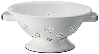 Cedník Nodahoro, smaltovaný, žáruvzdorný, cedník, miska, vyrobeno v Japonsku, bílá, CD-23W