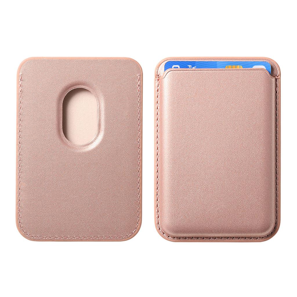 Official magnetic leather card bag, suitable for iPhone16 back sticker Magsafe magnetic card sleeve, plain leather Apple wallet.