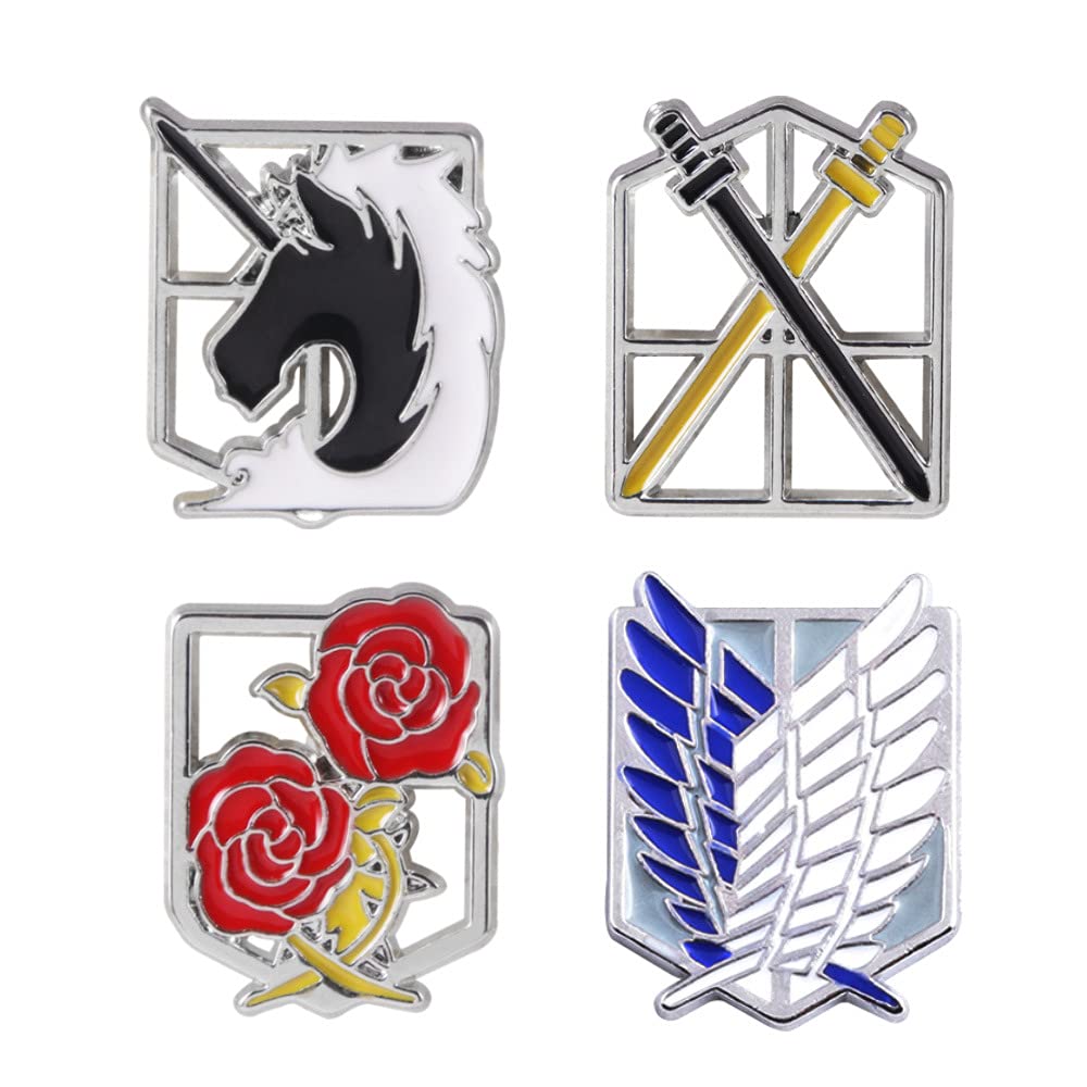 Sizuuenn Attack on Titan Scout Regiment Badge Cosplay Anime School Cultural Halloween Photo Gifts Brooch, Accessories, Accessories, Festivals,