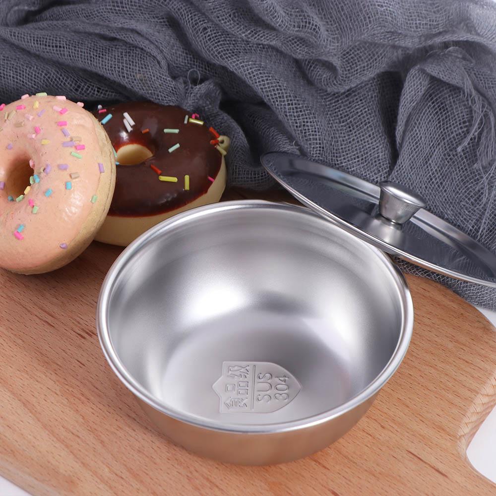 Lid Stew Bowl 304 Stainless Steel Soup Cup Food Storage Container Steamed Egg Bowl  Fruit