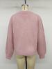 2026 Autumn/Winter V-neck Color Block Loose Long Sleeve Sweater - Fresh Sweet Style
