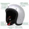 Retro Motorcycle Helmet Open Face ECE DOT Approved Moped 3/4 Vintage Low Profile Japanese Style Half Helmet Men Women Casco Moto