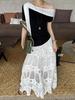 2025 Bohemian Crochet High Waist Big Hem Lace Skirt