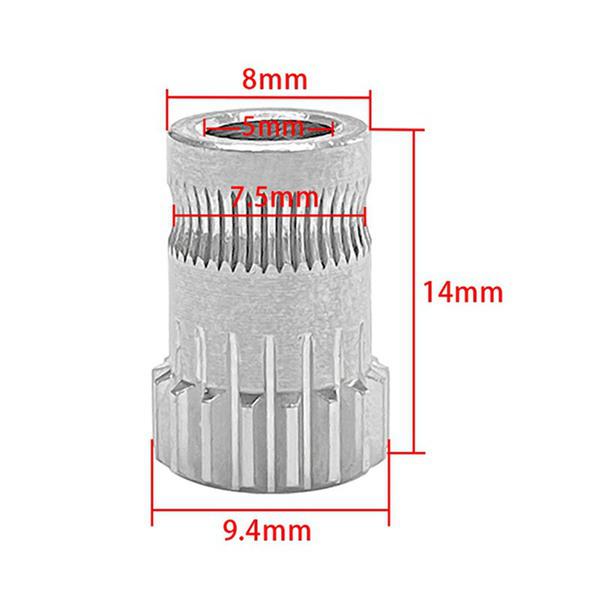 

1 Pair Silver Hardened Steel BMG Extruder Gear for 3D Printing Other