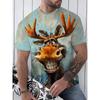 Funny Cartoon Animals Pattern T-Shirt For Men Funny Goat Pig 3D Printed Tees Casual Short Sleeve O-Neck Men Tops Unisex T-Shirts