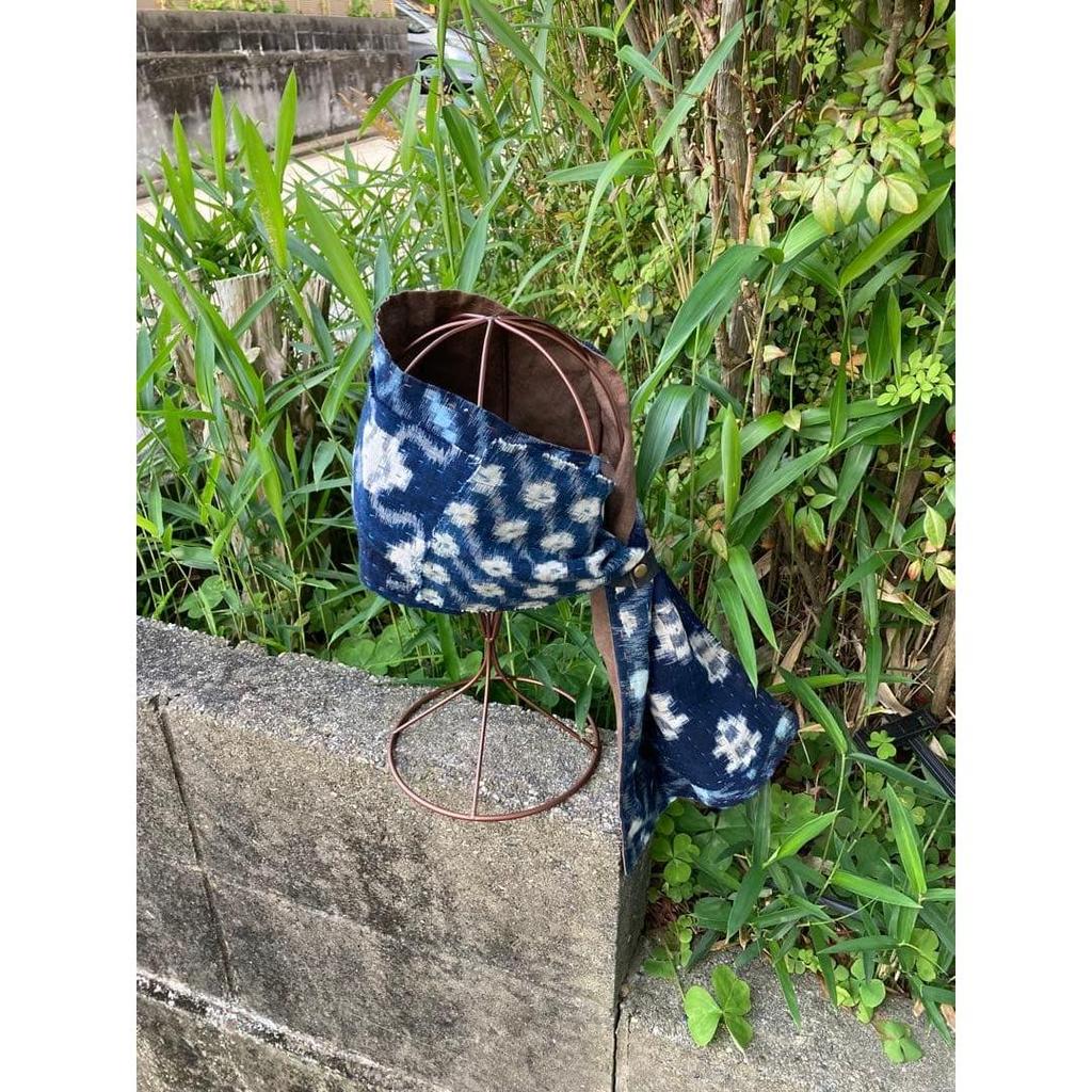 Used B67 Rags, Stole, Old Cloth, Remake, Indigo Dye, Kasuri, Patchwork, Patching, Sashiko