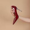 Sharp Pointed Shallow Mouth High Heels for Women  European and American Style Professional Patent Leather High Heels