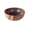 Acacia Wood Salad and Rice Bowl - Large Round Wooden Basin Tableware