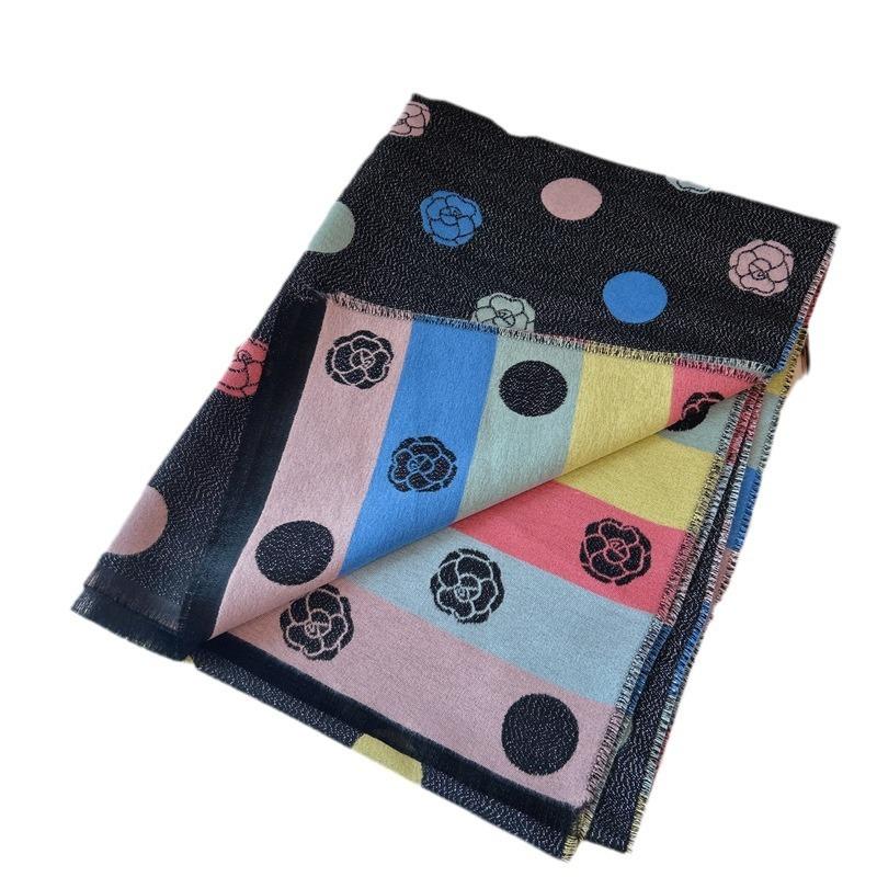 New High-quality Color Polka Dot Scarf Color Matching Double-sided Imitation Cashmere Scarf Wool Shawl Long Winter Shawl