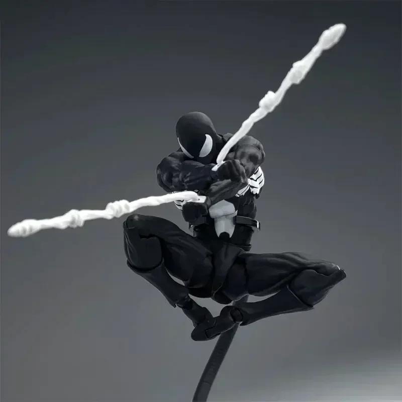 In Stock New Mess Toys The Black Neighbor Symbiotic Spider-Man Venom Suit Joint Action Figures Ornaments Boy Gift Poseable Articulated Scale Detailed