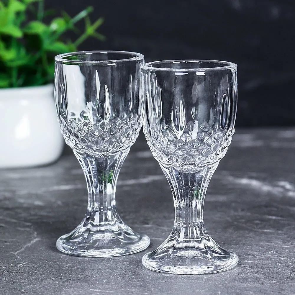 6 Stück Kleine Weingläser aus Glas