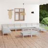 Day and Night - Day and Night Garden Furniture Set 12 Pieces Solid White Pine Wood